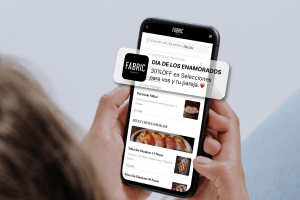 Promoción de San Valentín en el celular como estrategia de marketing para restaurantes
